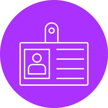 Kimlik Kartı Satırı Çemberi Simgesi