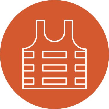 Kurşun geçirmez yelek Çizgisi Çemberi Simgesi