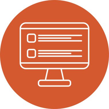 Bilgisayar Satırı Çemberi Simgesi