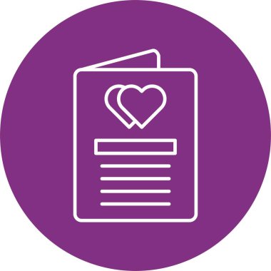 Düğün Daveti Satırı Çemberi Simgesi