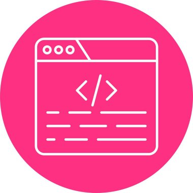 Kodlama Satırı Çemberi Simgesi