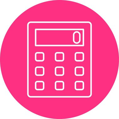 Hesap Makinesi Satır Çemberi Simgesi