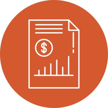 Gelir Çizgisi Çemberi Simgesi