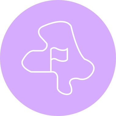 Racetrack Satır Çemberi Simgesi