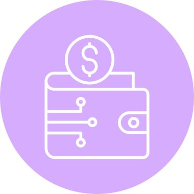 Cüzdan Satırı Çemberi Simgesi