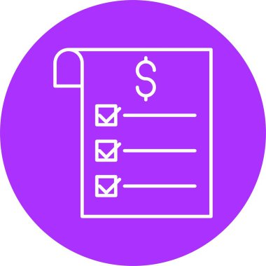 Mali Bilgi Satırı Çemberi Simgesi