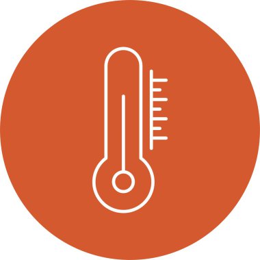 Termometre Çizgisi Çemberi Simgesi