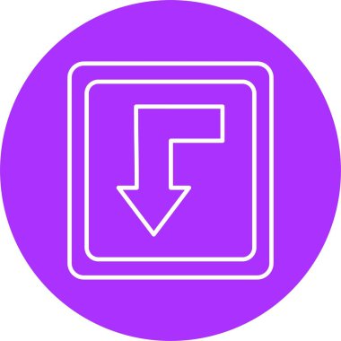 Arka Satır Çemberi Simgesi