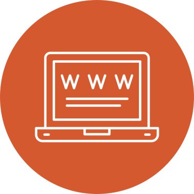 Laptop Satır Çemberi Simgesi