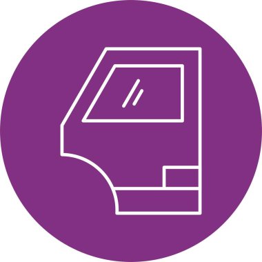 Araba Kapısı Çizgisi Çember Simgesi