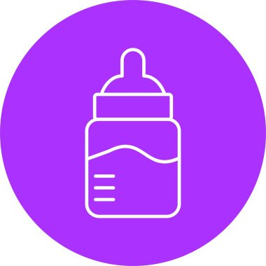 Bebek Şişe Çizgisi Çemberi Simgesi