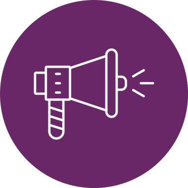 Gürültülü Hoparlör Satırı Çemberi Simgesi