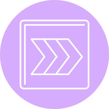 Sağ Sembol Çizgisi Çemberi Simgesi