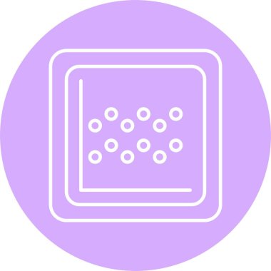 Grafik Satırı Çemberi Simgesi