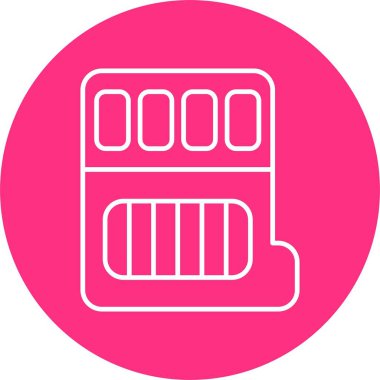 Bellek Kartı Satırı Çemberi Simgesi