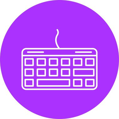 Klavye Satırı Çemberi Simgesi