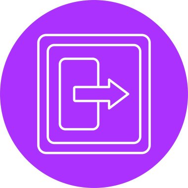 Çıkış Satırı Çemberi Simgesi