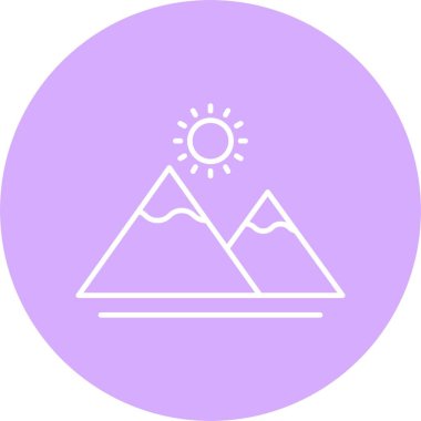 Dağ Çizgisi Çemberi Simgesi