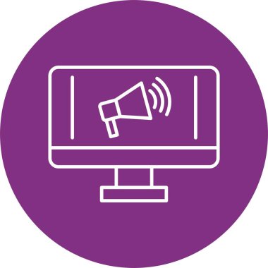 Dijital Pazarlama Satırı Çemberi Simgesi