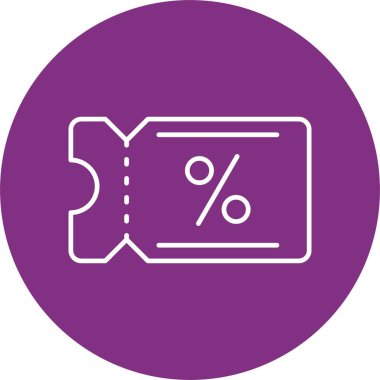 Kupon Satırı Çemberi Simgesi