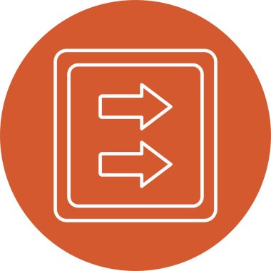 Hızlı İleri Satır Çemberi Simgesi