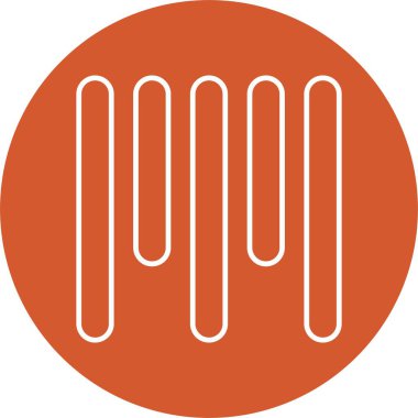 Dikey Hizalama Üst Satır Çemberi Simgesi