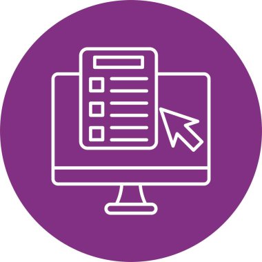 Çevrimiçi Çember Çizgisi Çemberi Simgesi