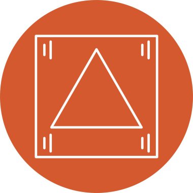 Üçgen Çizgi Çemberi Simgesi