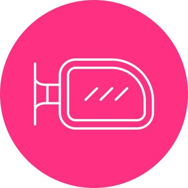 Yan Ayna Çizgisi Çemberi Simgesi