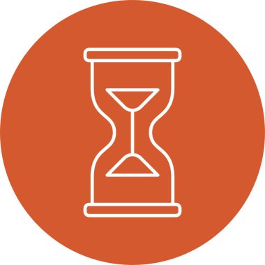 Kum Saati Çizgisi Çemberi Simgesi