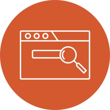 Web Arama Satırı Çemberi Simgesi