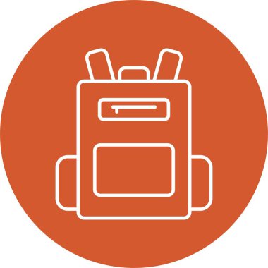 Sırt çantası Satırı Çemberi Simgesi