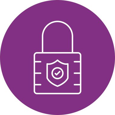 Asma kilit Satır Çemberi Simgesi