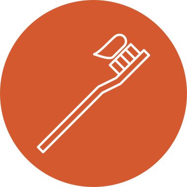 Diş fırçası Satırı Çemberi Simgesi