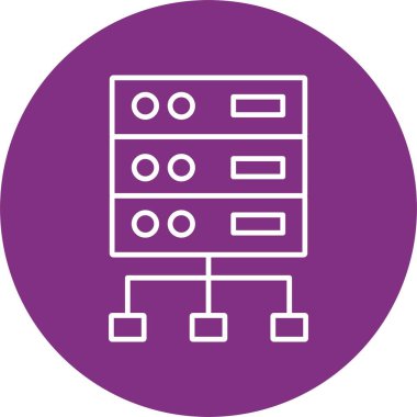 Yapılandırılmış Veri Satırı Çemberi Simgesi