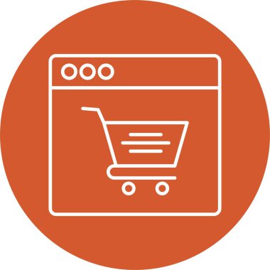 Çevrimiçi Çember Alışveriş Hattı Çemberi Simgesi