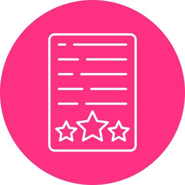 Değerlendirme Satırı Çemberi Simgesi