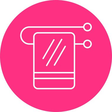 Havlu Rafı Satırı Çemberi Simgesi