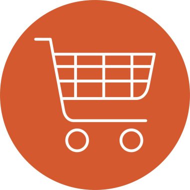 Alışveriş Sepeti Hattı Çemberi Simgesi