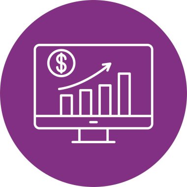 Büyüme Çizgisi Çemberi Simgesi