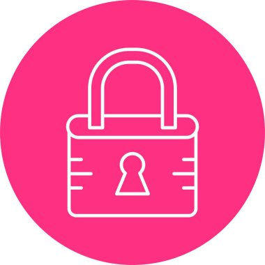 Asma kilit Satır Çemberi Simgesi