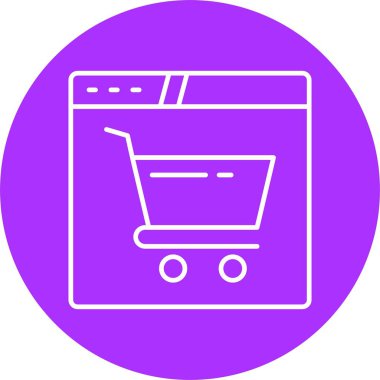 Çevrimiçi Çember Depolama Satırı Çemberi Simgesi