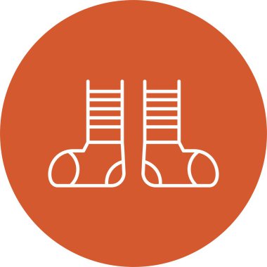 Palyaço Ayakkabıları Çizgisi Çemberi Simgesi