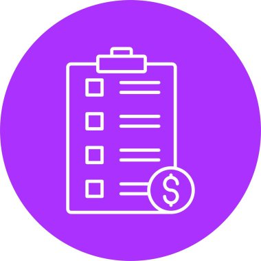 Fiyat Listesi Satır Çemberi Simgesi