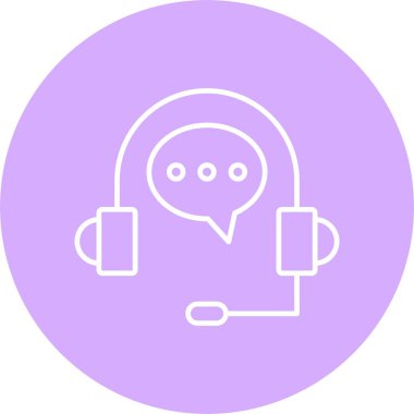 Müşteri Destek Hattı Çemberi Simgesi