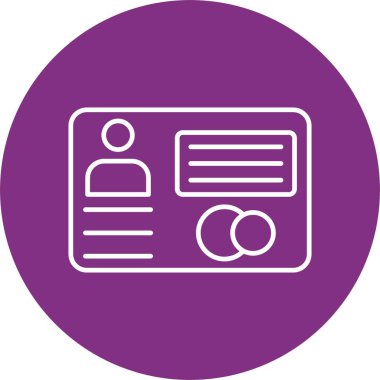 İş Kartı Satırı Çemberi Simgesi