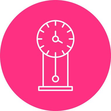 Vintage Saat Çizgisi Çemberi Simgesi