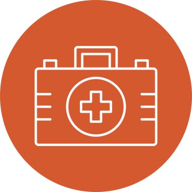 İlk Yardım Kit Satır Çemberi Simgesi