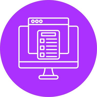 E-Öğrenme Satırı Çemberi Simgesi