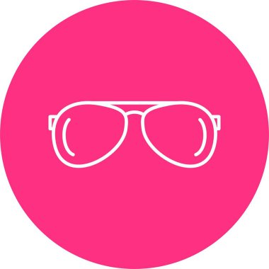 Güneş Gözlüğü Çizgisi Çemberi Simgesi